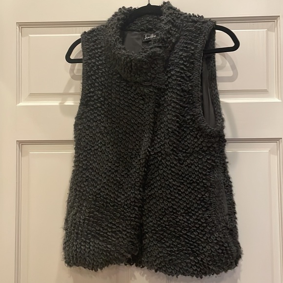 SAM EDELMAN Grey Cameron Loop Yarn Vest Size S - Picture 2 of 7